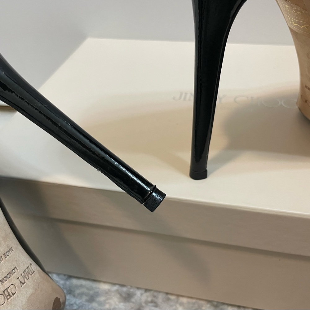 Jimmy Choo Stilettos Nude/Black Size 38 - Picture 8 of 8